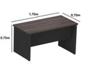 Ver imagem 3 de Mesa Reta Pé Painel Cor London com 02 Gavetas 1,70×0,70×0,75 Maranello 40mm