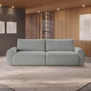 Ver imagem 1 de Sofá Living 3 Lugares Chenille Cinza Médio Tec.2302 Murale 220cm Yescasa