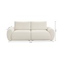 Ver imagem 3 de Sofá Living 3 Lugares Chenille Cinza Médio Tec.2302 Murale 220cm Yescasa