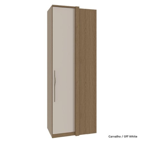 Guarda Roupa Modulado 01 Porta Deslizante 245cm Canto Reto Setiba