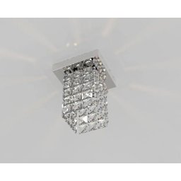 Luminária Plafon de Cristal Quadrado 12cm Balcão Bancada Corredor Lavabo - 2
