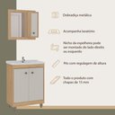 Ver imagem 2 de Conjunto Balcão de Banheiro com 3 Portas e Cuba Carvalho/nature Viena - Ozini