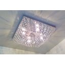 Ver imagem 2 de Plafon Lustre de Cristal Legitimo Quadrado 42cm Sala Quarto Corredor Living