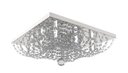 Ver imagem 1 de Plafon Lustre de Cristal Legitimo Quadrado 42cm Sala Quarto Corredor Living
