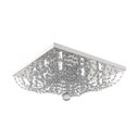 Ver imagem 1 de Plafon Lustre de Cristal Legitimo Quadrado 42cm Sala Quarto Corredor Living