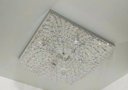 Ver imagem 3 de Plafon Lustre de Cristal Legitimo Quadrado 42cm Sala Quarto Corredor Living
