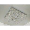 Ver imagem 3 de Plafon Lustre de Cristal Legitimo Quadrado 42cm Sala Quarto Corredor Living