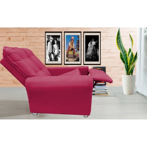 Poltrona Reclinavel Sala De Estar Astra Amamentação Vermelho