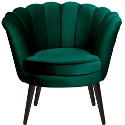 Poltrona Pétalas em Sued Premium Verde Musgo - 1