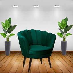Poltrona Pétalas em Sued Premium Verde Musgo - 5