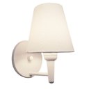 Ver imagem 1 de Arandela Cone Vivare Md-2004 Base Alumínio Branco Cúpula em Tecido - Bivolt - Branco-Branco - 110V/2