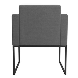 Poltrona Decorativa Pés Metálicos Anita Linho 762 F02 Cinza - Mpozenato - 6 Poltrona Decorativa Pés Metálicos Anita Linho 762 F02 Cinza - Mpozenato - 6