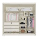 Ver imagem 2 de Guarda Roupa Solteiro 4 Portas 3 Gavetas - Nantes-off White/peroba - Móveis Europa