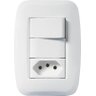 Kit 5 Conjunto Interruptor Simples + Tomada 20a Pezzi 50000 - 1