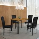 Ver imagem 1 de Mesa de Jantar 4 Lugares Tokio Preto/nature - Art Panta
