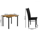 Ver imagem 3 de Mesa de Jantar 4 Lugares Tokio Preto/nature - Art Panta