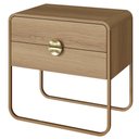 Ver imagem 1 de Mesa de Cabeceira 2 Gavetas Organica 60 Cm 28062 Artesano Hanover Dourado
