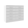 Cômoda 10 Gavetas Mdp 117x92x40,5cm 3017:branco - 2