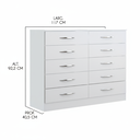 Ver imagem 4 de Cômoda 10 Gavetas Mdp 117x92x40,5cm 3017:branco