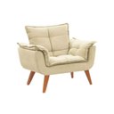 Ver imagem 1 de Poltrona Decorativa Opala Suede Bege