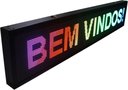 Ver imagem 1 de Painel Led Rgb 135x40 Letreiro Colorido Luminoso Digital Alto Brilho Usb