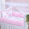 Kit Berço Menina Rosa Padrão Americano 9 Peças Chuva de Benção - 1
