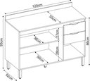 Ver imagem 4 de Balcão de Cozinha Firenze 120m com Tampo Mdp - Amêndola Touch/ Nude Prime Tx Demóbile