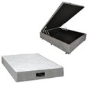 Ver imagem 1 de Cama Box Baú Blindada com Colchão Riviera Molas Ensacadas 25cm:Suede Cinza/Casal