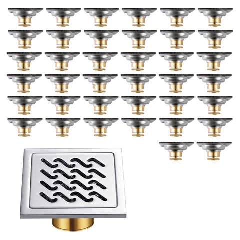 Ralo Inox Kit 38 Uni Banheiro 10x10 Anti Odor Cozinha Anti Inseto Lavabo Seguro Higienico Resistente