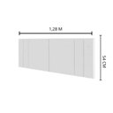 Ver imagem 2 de Cabeceira Viuva Tulipa Estofada Suspensa para Quarto - 128 cm - Preto Corino