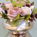 Ver imagem 4 de Flores artificiais Arranjo de Flores Rosas Artificial no Vaso Rose Gold|Linha permanente Formosinha