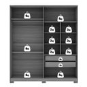 Ver imagem 4 de Guarda Roupa com 4 Portas de Abrir e 2 Gavetas em Mdp e Mdf - Cores - Jolie - Robel Móveis - Camarú/