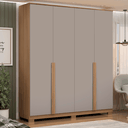 Ver imagem 2 de Guarda Roupa com 4 Portas de Abrir e 2 Gavetas em Mdp e Mdf - Cores - Jolie - Robel Móveis - Camarú/