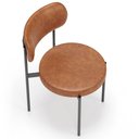Ver mais imagens de Kit 06 Cadeiras Estofadas para Sala de Jantar Louvre L02 Couríssimo Camel - Lyam Decor