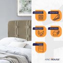 Ver imagem 4 de Cabeceira Cama Box Solteiro 90cm Suede Velut Bege - King House