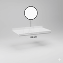 Ver imagem 1 de Tampo de Cozinha Branco C/ Vista 120x51cm P/ Balcão de Pia Armário Cooktop em Madeira Resistente