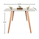 Ver imagem 2 de Aparador Pés Palito com Vidro Laqueado 140cm Branco