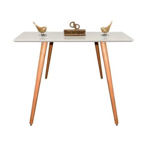 Aparador Pés Palito com Vidro Laqueado 140cm Branco