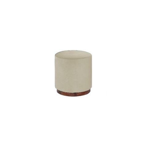 Puff Decorativo Redondo Itália - Tecido Linho Francês