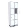 ROUPEIRO DE AÇO 2M 08 PORTAS PITÃO PANDIN - CINZA/BRANCO GRP 502/8 DI - 1