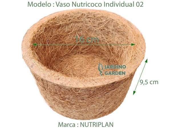 VASO PARA PLANTA XAXIM FIBRA DE COCO NATURAL Nº02 - 05 UND - 4