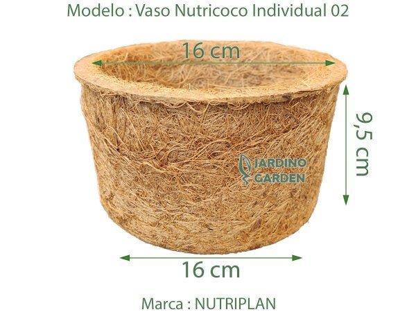 VASO PARA PLANTA XAXIM FIBRA DE COCO NATURAL Nº02 - 05 UND - 2