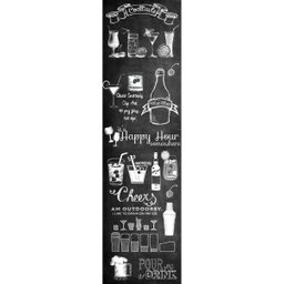 Adesivo Parede Cozinha / área gourmet Chalkboard lousa Drink e Bebidas 1,80 x 0,50 m - 1