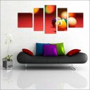 Ver imagem 1 de Quadro Decorativo Sinuca Bilhar Salas De Jogos Interiores Mosaico 5 Peças Com Moldura