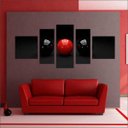 Ver imagem 4 de Quadro Decorativo Sinuca Bilhar Salas De Jogos Interiores Mosaico 5 Peças Com Moldura