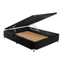 Ver mais imagens de Cama Box Baú Queen: Colchão Espuma Paropas D45 Pasquale + Base CRC Suede Black(158x198)