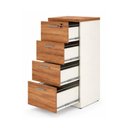 Ver imagem 6 de Arquivo 04 Gavetas Pasta Suspensa – 1,28×0,46×0,45m Nogal Sevilha/Branco – 34314