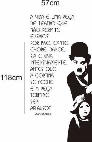 Adesivo Decorativo para Parede e Porta Charlie Chaplin - 3