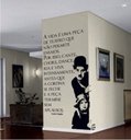 Ver imagem 2 de Adesivo Decorativo para Parede e Porta Charlie Chaplin