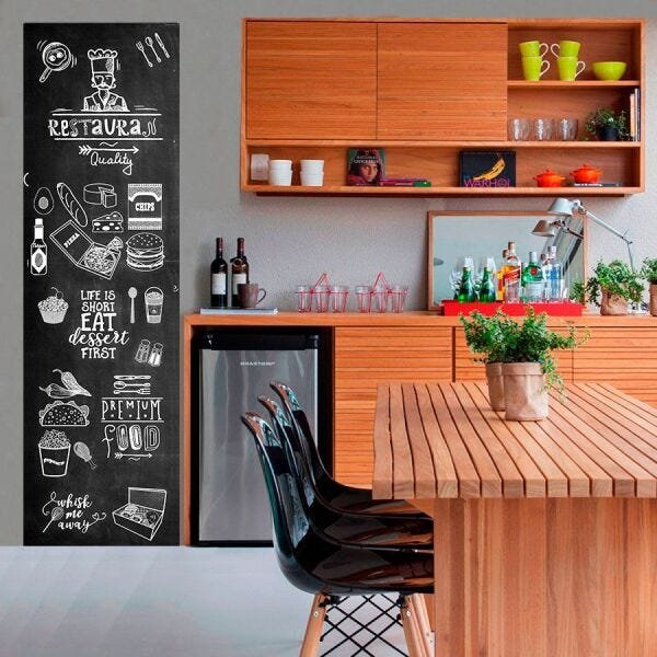 Adesivo Decorativo Parede Chalkboard lousa Restaurante, Cozinha, área gourmet 1,80 x 0,50 m - 2